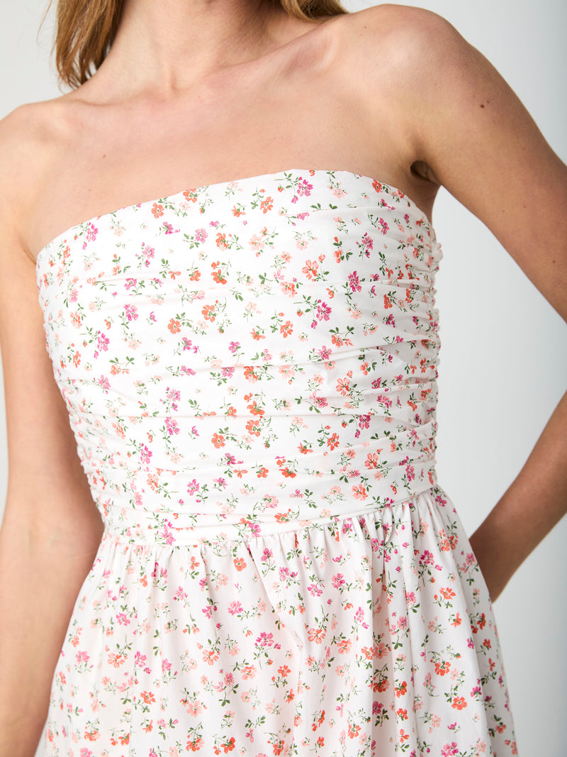 Nomi Cotton Strapless Midi Dress