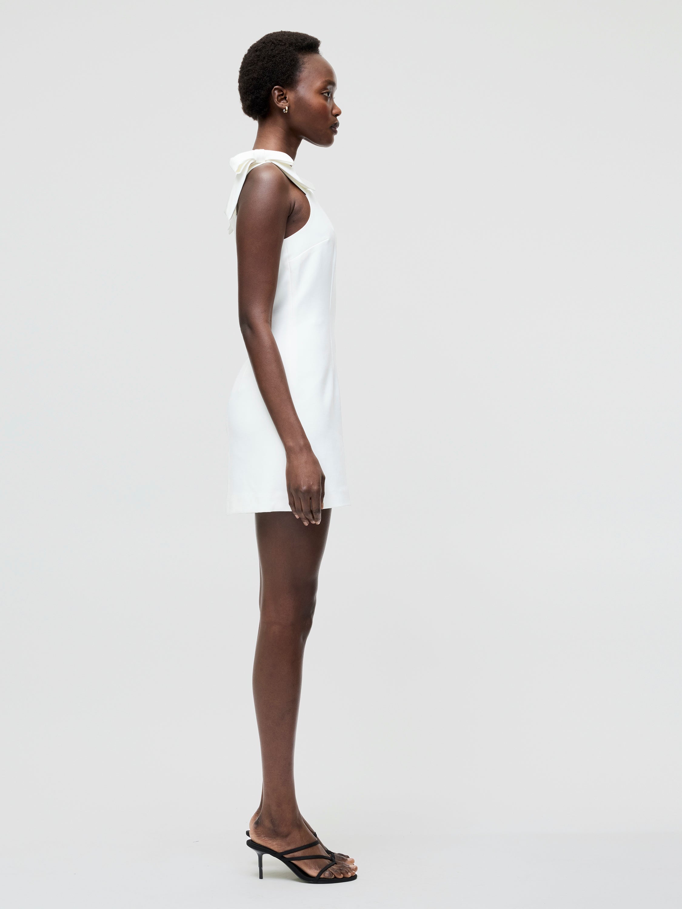 Whisper Bow Strap Mini Dress