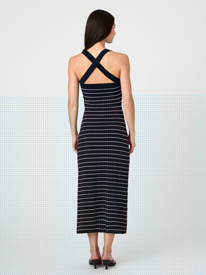 Bodycon Cross Back Midi Dress