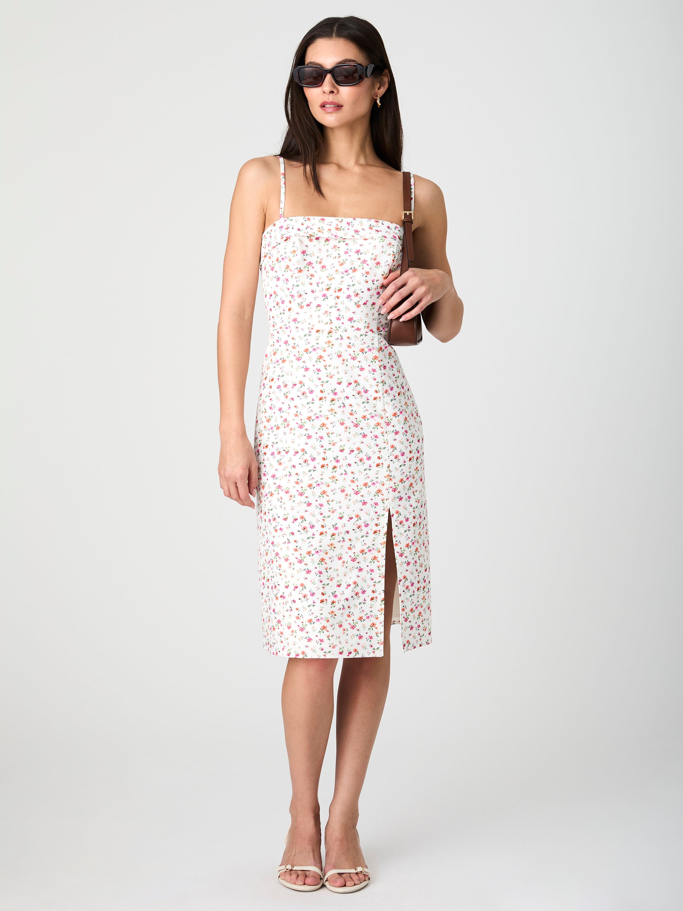 Echo Crepe Strappy Midi Dress