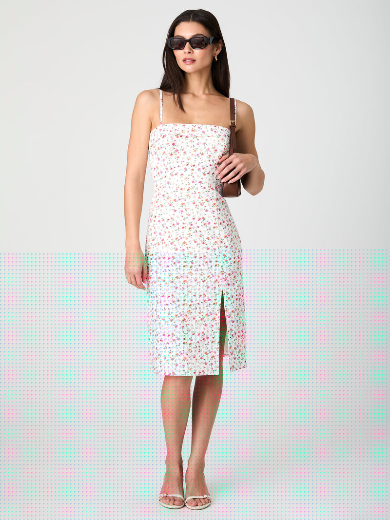 Echo Crepe Strappy Midi Dress