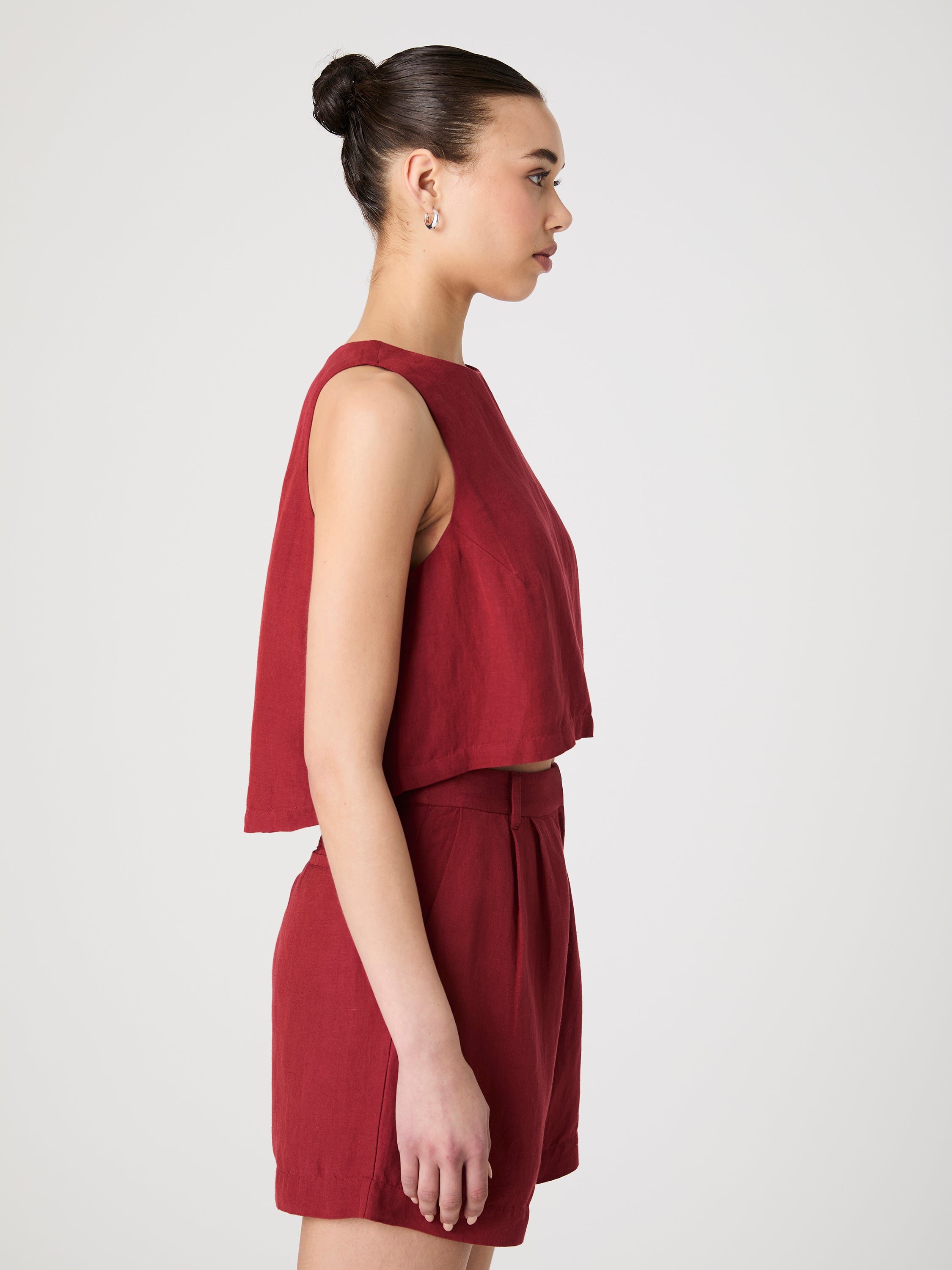 Birdie Linen Shell Top