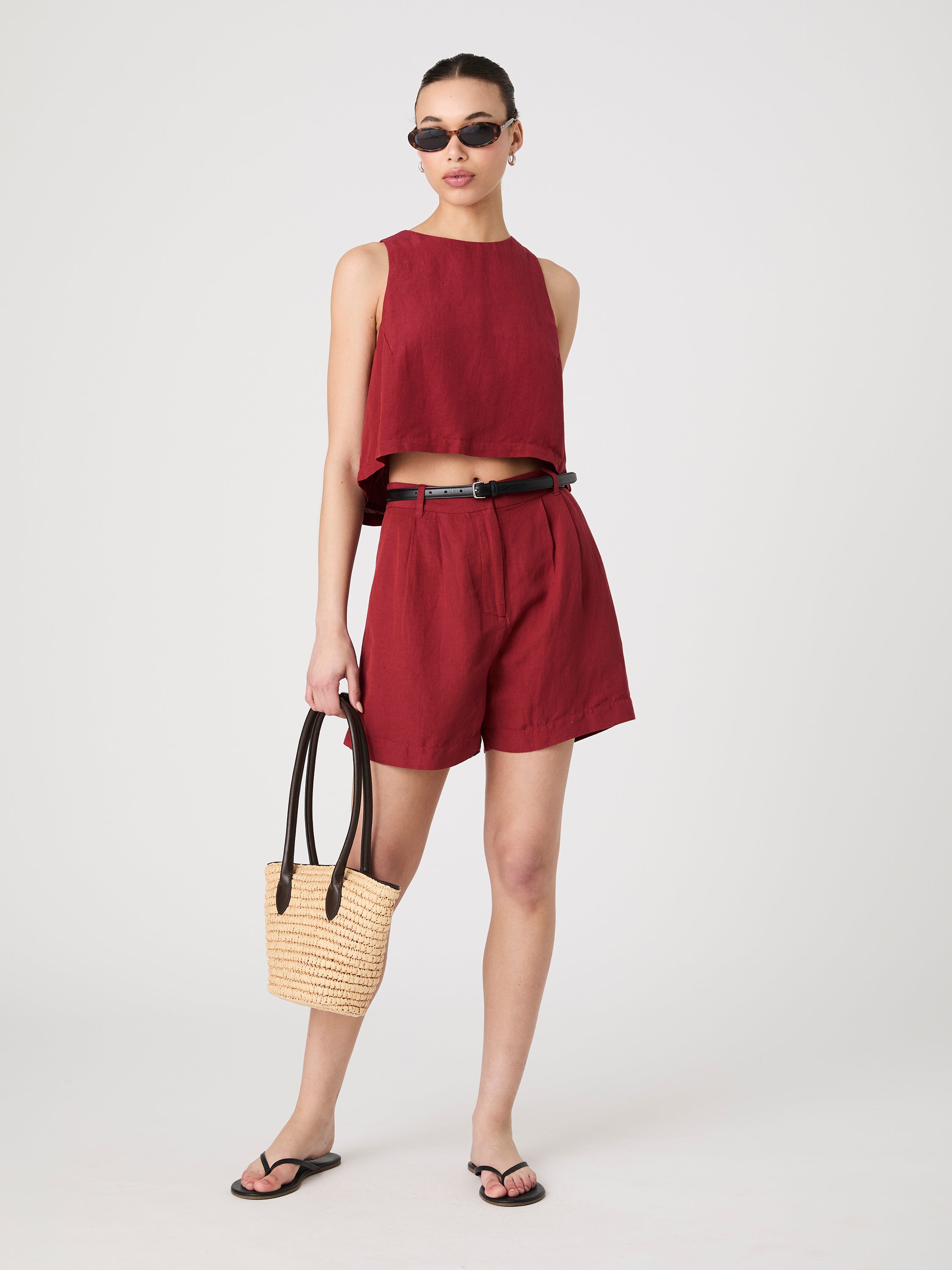 Birdie Linen Shell Top