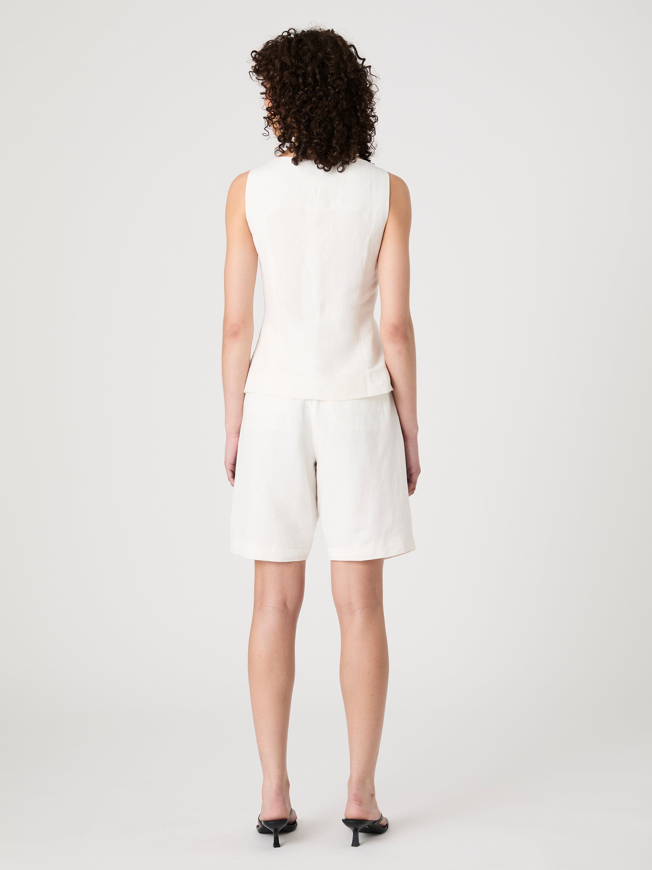 Birdie Linen Waistcoat Top