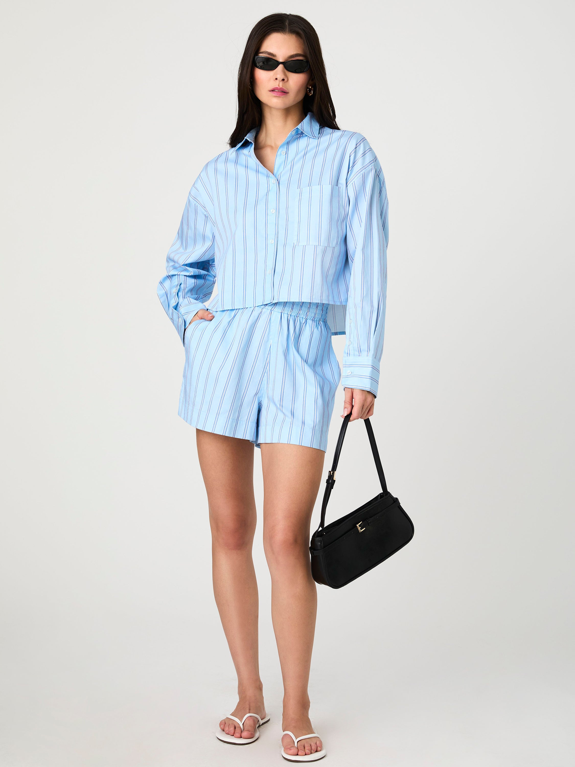 Lorenzo Stripe Cropped Shirt