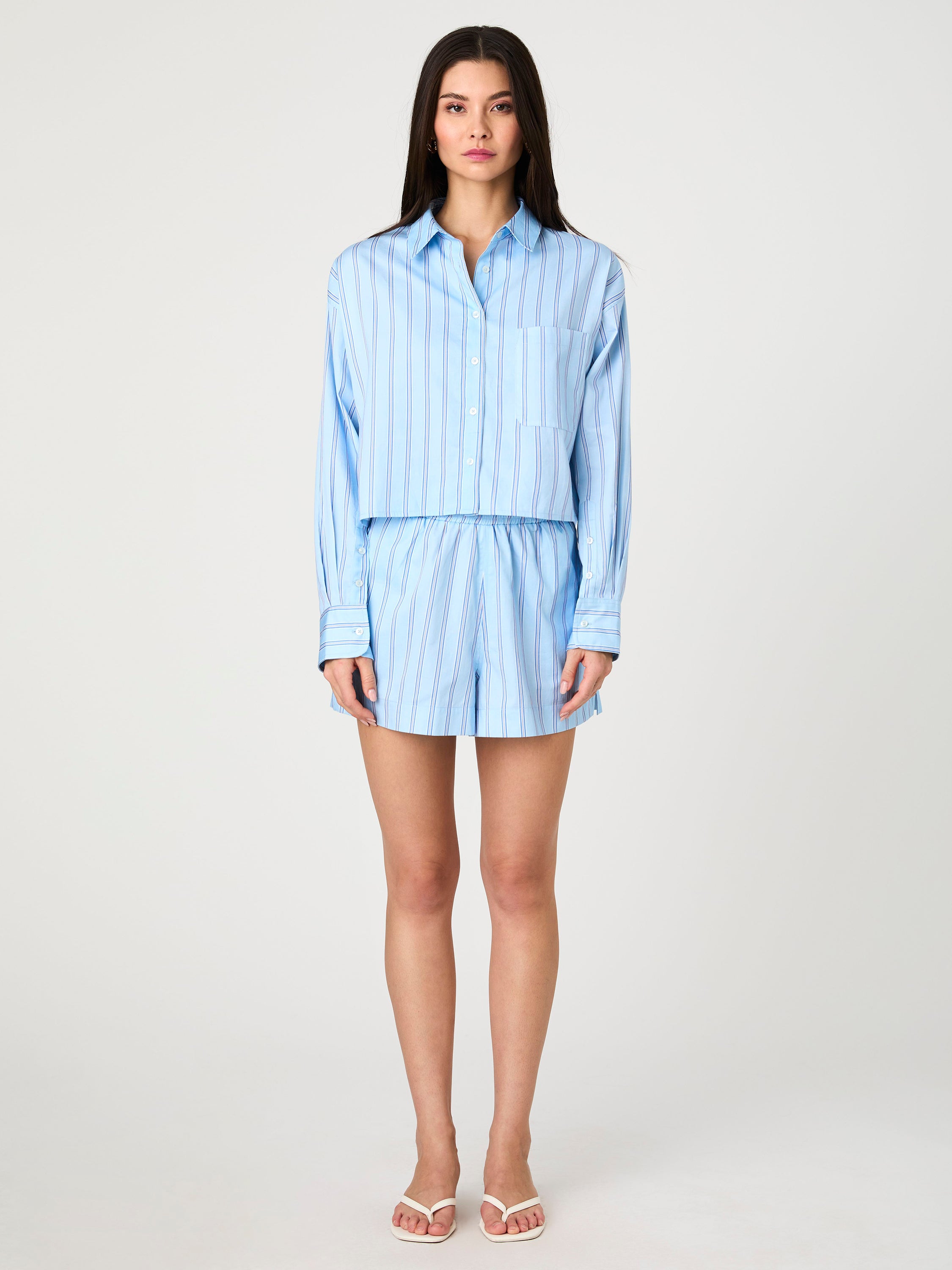 Lorenzo Stripe Cropped Shirt