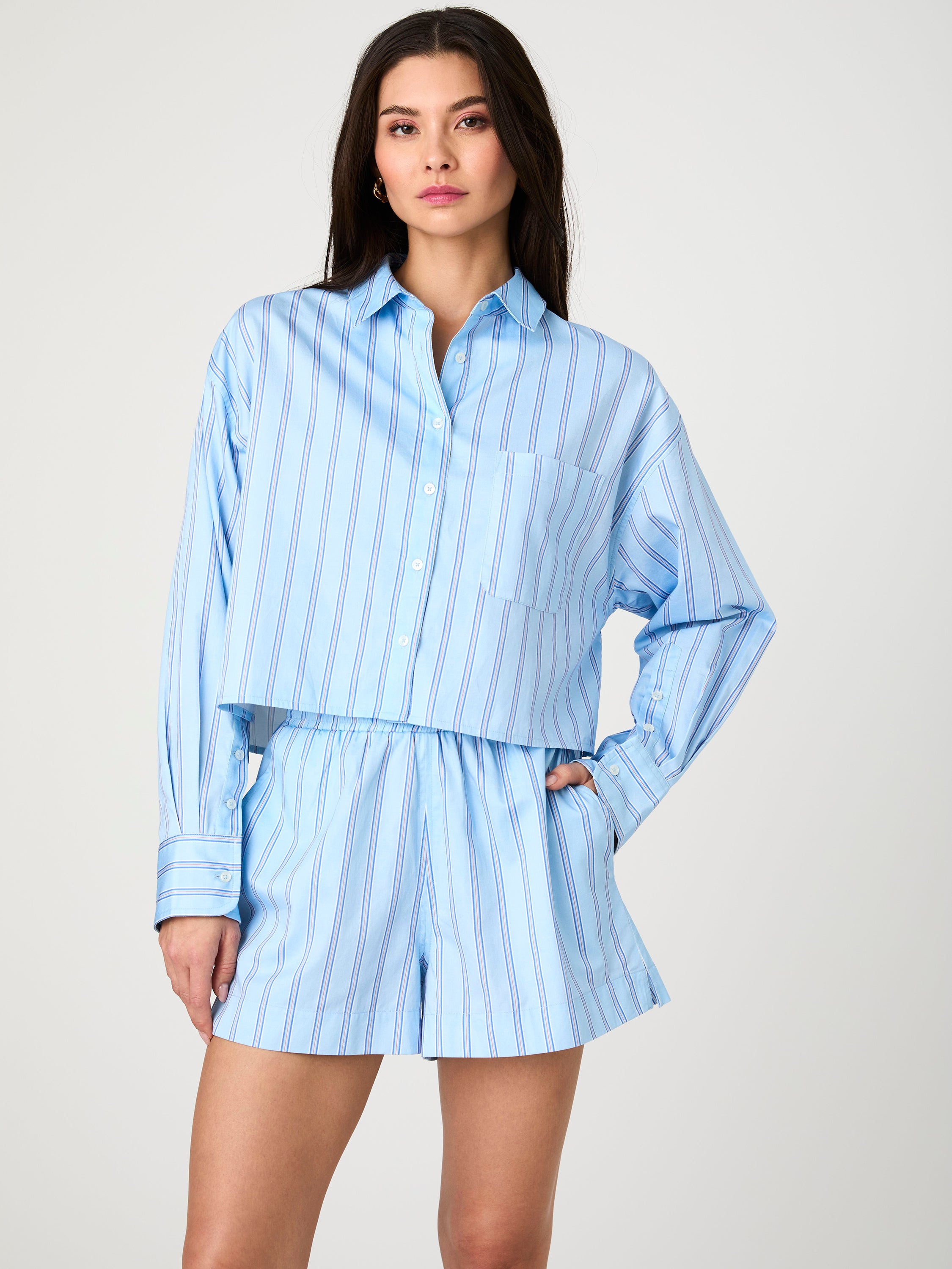 Lorenzo Stripe Cropped Shirt