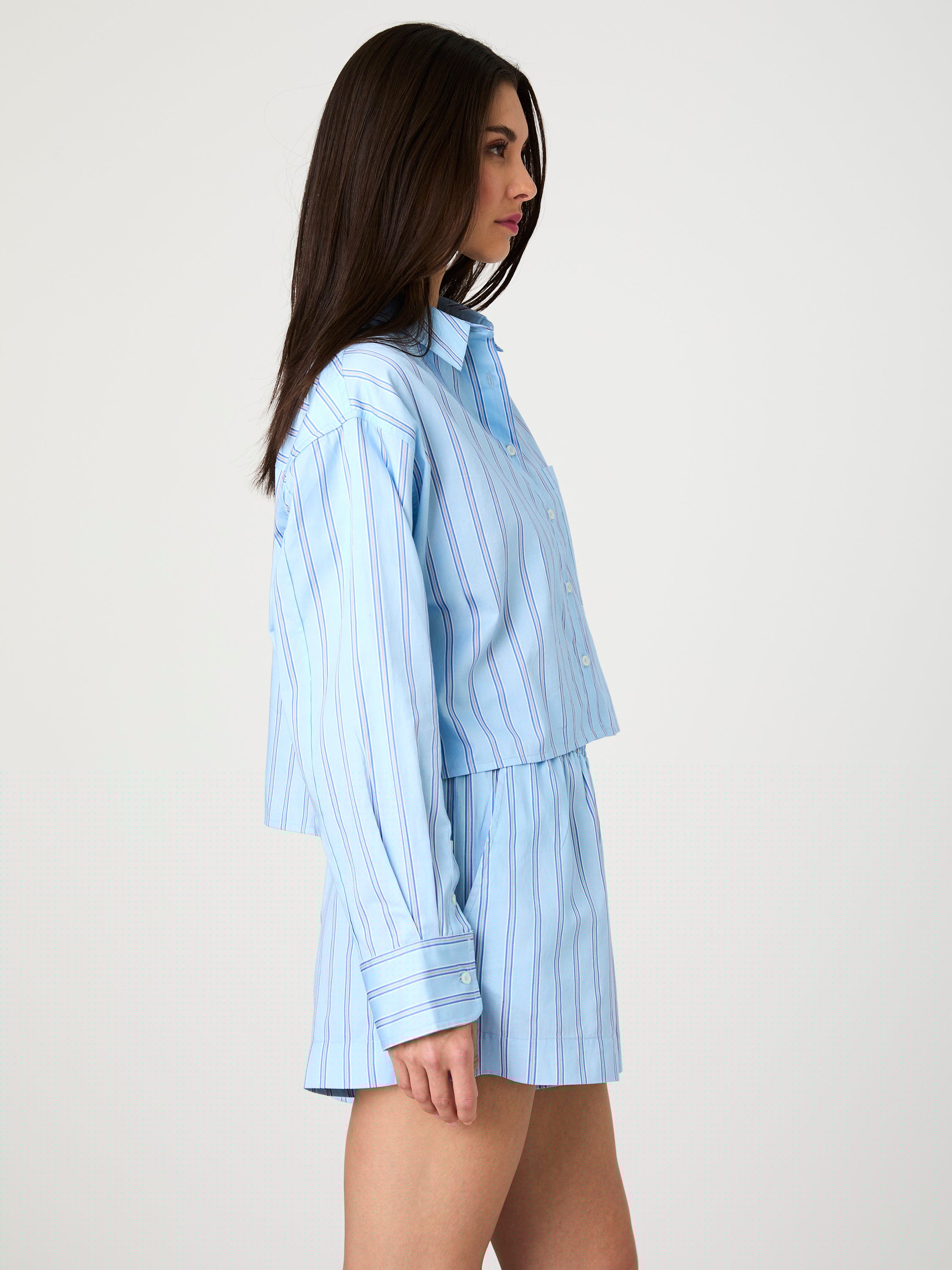 Lorenzo Stripe Cropped Shirt